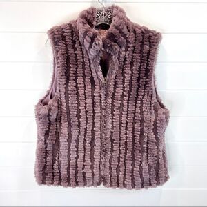 🌺3 FOR $20🌺 - FU DA Faux Fur Reversible Teddy vest Large purple